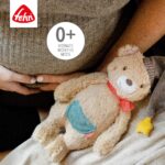 Fehn Kuscheltier Bär Bruno – Weicher Teddybär für Neugeborene als Einschlafhilfe - Stofftier zum Greifen, Fühlen – Bild 5